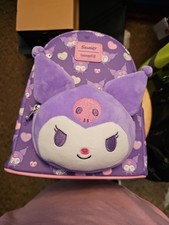 Loungefly Mini Backpack Kuromi Sanrio Plush Face Purple