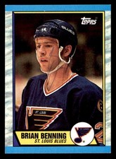 1989 Topps Hockey #86 Brian Benning Sign Autograph (no COA) *d2