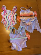 NWT Girls 6 Pc Lot Of Wonder Nation Bathing Suit Size 18 Months UPF 50 MixMatch
