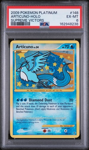 Pokemon TCG Articuno Supreme Victors Secret Rare Holo 148/147 PSA 6 EX-MT SWIRL