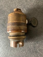 Douille ancienne interrupteur à clé laiton avec bague,lampe Gras,Mazda
