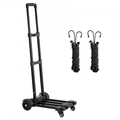 VEVOR Folding Hand Truck, 290 lbs Load Capacity, Collapsible Luggage Cart with 4 - Picture 8 of 10