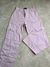 A ropostale Women s Pink Utility Cargo Pants XS Cotton Canvas Straight Leg