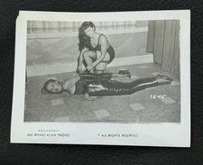 RARE BETTIE PAGE VINTAGE 1950's 4 x 5 PHOTOGRAPH BY IRVING KLAW PIN UP NUDE