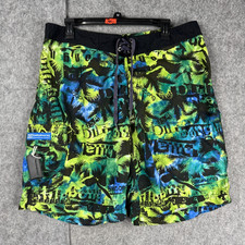 VTG Billabong Board Shorts Men  s 38 AOP Hawaiian Flowers 90s Made In USA