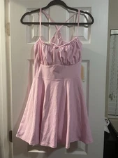 Blogilates Women's Tie Front Twirl Active Dress - size L