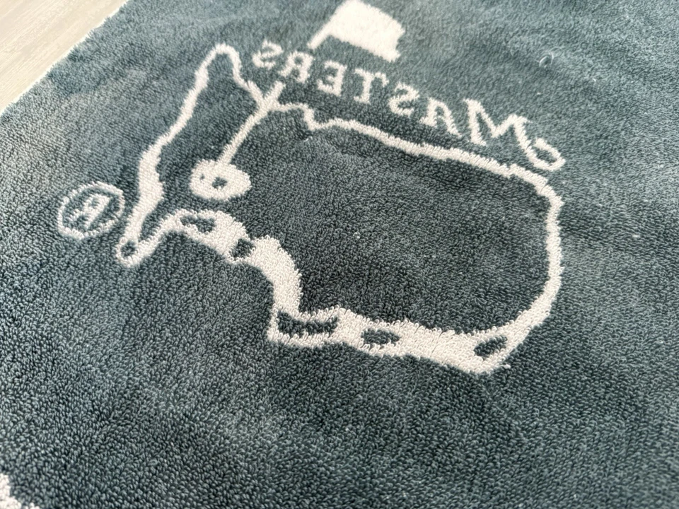 Toalla bolsa tejida blanca y verde Masters Golf Tournament Augusta National 24x15 Foto 4 de 4