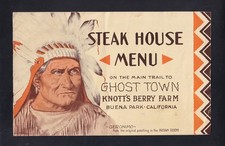 Geronimo Ghost Town Steak House Menu Knotts B...