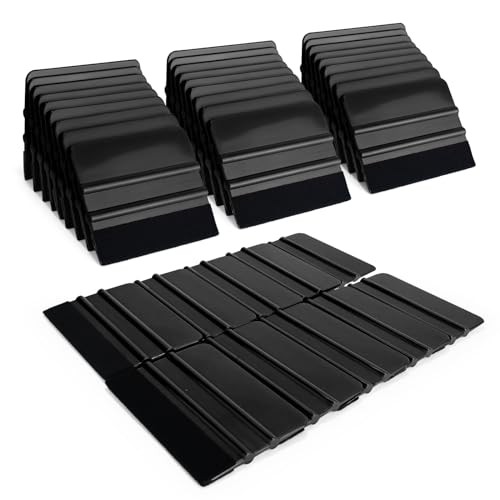  50pcs Vinyl Squeegee Bulk 4 Inch Car Vinyl Scraper Decal Applicator Black