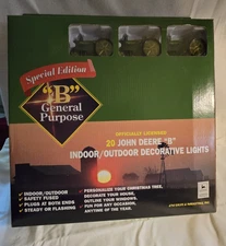 20 Indoor / Outdoor Lights John Deere B Tractor Decorative Christmas #1003 NIB