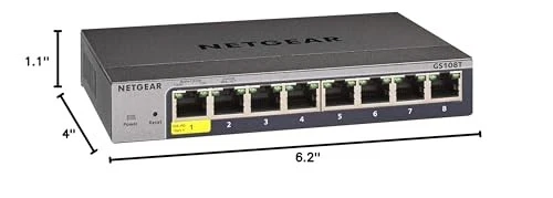 NETGEAR GS108Tv3 8 Port Gigabit Smart Managed Ethernet Switch with SFP Ports - Image 2 of 2