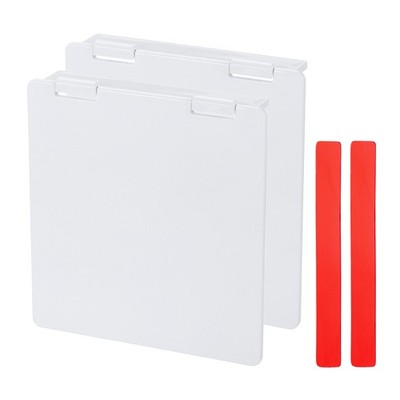2Pcs 3-7/16'' Central AC Thermostat Cover Panel Control Switch Protector, White
