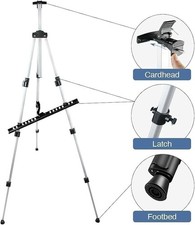 Art Easel Stand for Painting and Sign - RRFTOK Aluminum 66 Inch Metal Tripod ...