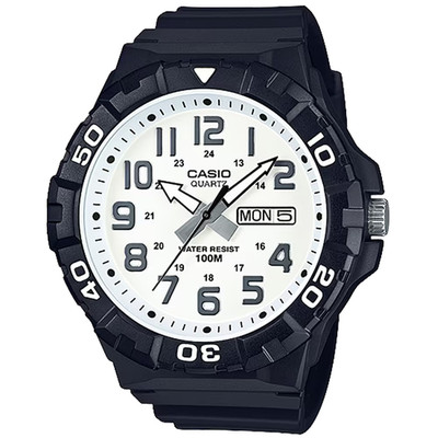 Casio MRW210H-7AV Black Resin White Dial Analog Men's Watch