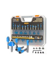 Professional Router Bit Kit 24pcs Model A 1/4" Shank DIY Woodworking Project