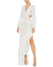 Mac Duggal Asymmetrical Ruffle Gown Women's