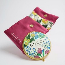 Gucci Floral Pattern Compact Makeup Mirror Beauty Promo Gift with Pouch