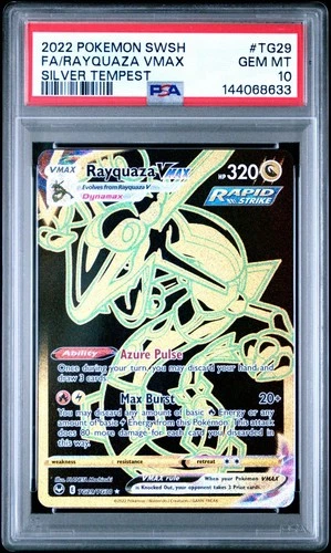 Pokémon Rayquaza VMAX TG29 Silver Tempest Secret Rare PSA 10 Holo