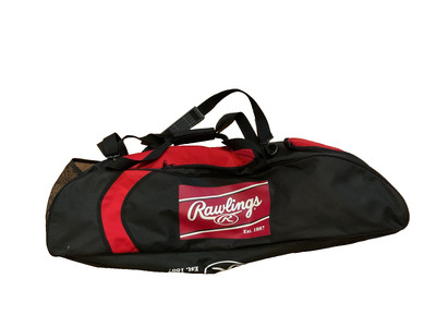 Rawlings Baseball Bat Bag 32'' With Handles Red With Black Equipment Travel Use
