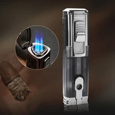 Inflatable Lighter Metal Lighter Three Straight Cigar Lighter Functional Lighter