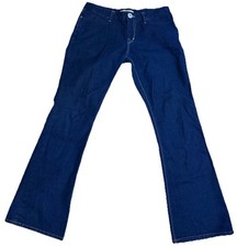SERGIO VALENTE Women  s Dark Wash Stretch Boot Cut Jeans Size 14