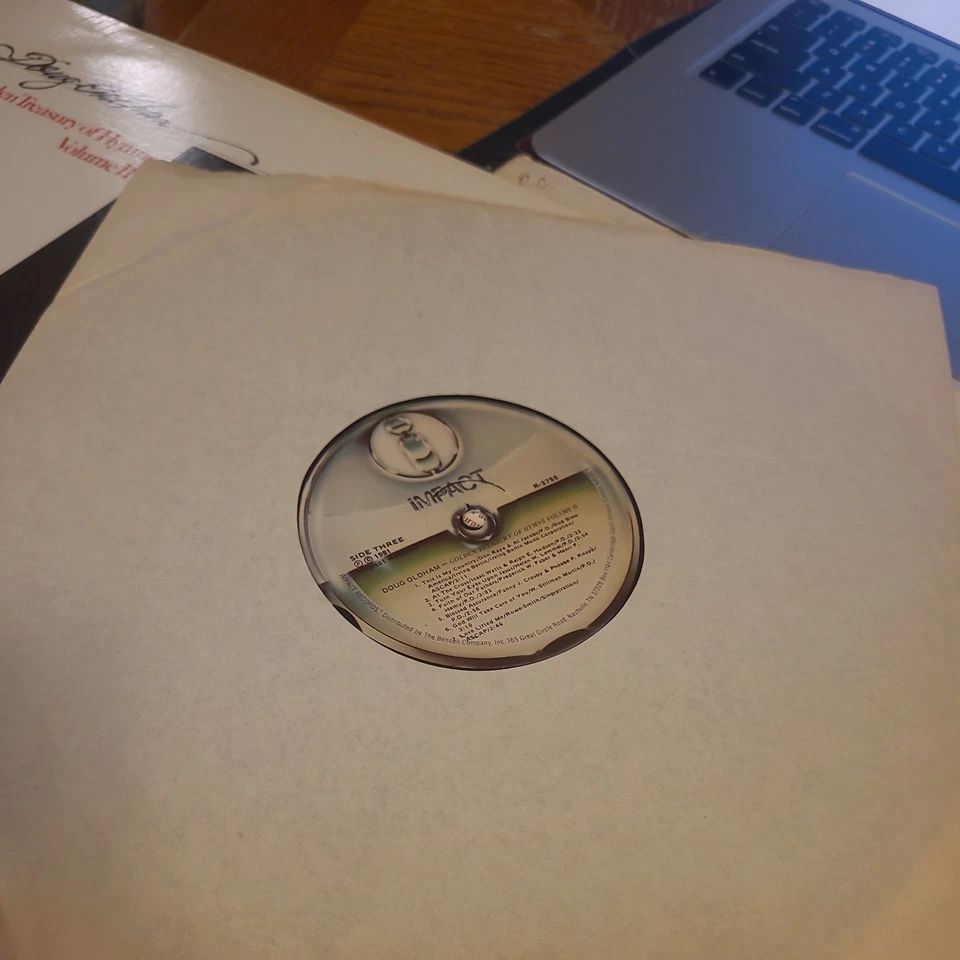 DOUG OLDHAM GOLDEN TREASURY OF HYMNS VOLUME 2 (2 RECORDS) - USED GOSPEL VINYL LP - Image 4 of 4