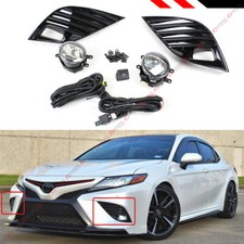 PARA TOYOTA CAMRY SE XSE 18-2020 CUBIERTA BISEL FARO ANTINIEBLA + KIT LENTE ANTINIEBLA TRANSPARENTE