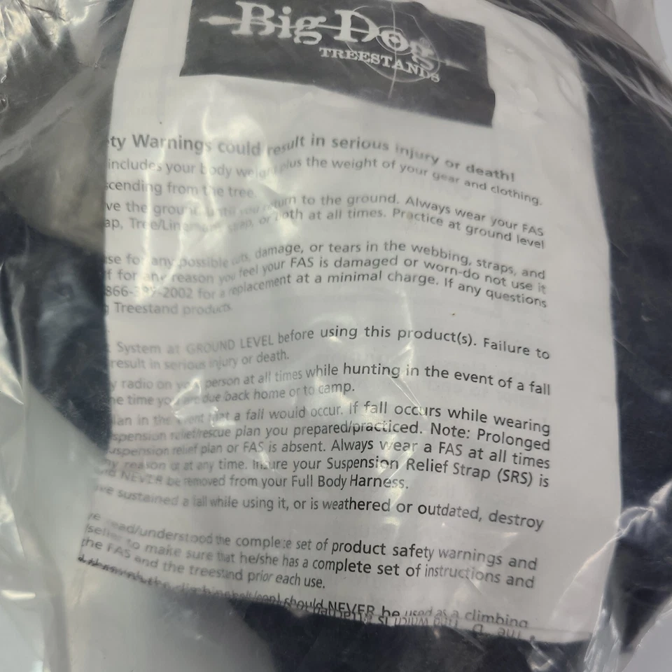 TMA Big Dog Treestands Full Body Fall Arrest Harness System BDH-2000S BDH-2001S - Image 3 of 4