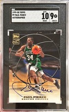 1999-00 Topps Paul Pierce Certified Autograph Issue Auto Mint SGC 9 / 10 Auto