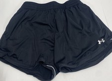Ladies Sz. S Black w/ Gray Trim along Back Legs Loose Fit Under Armour Shorts .