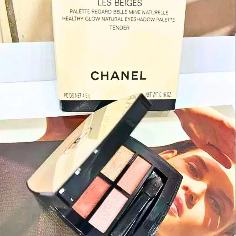 PALETA DE SOMBRAS DE OJOS CHANEL LES BEIGES BRILLO SALUDABLE TIERNO NATURAL 0,16 OZ Foto 2 de 4