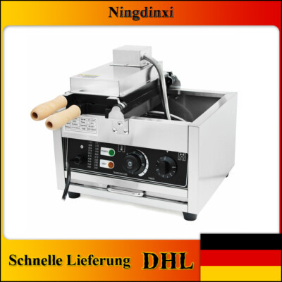 1500W Edelstahl Elektrisch Waffelbissen Bubble Waffle Maker Waffelmaschine Neu