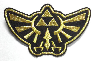 Legend of Zelda Hyrule's Royal Crest Gold Logo 4'' Embroidered Patch (ZEPA-001)