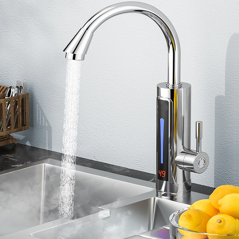 Electric Heating Tap Kitchen Bathroom Fast Instant Hot Water Heater Faucet  LED | eBay