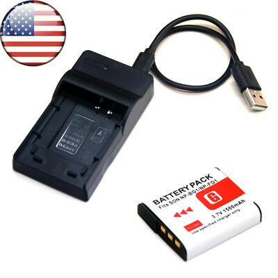 Battery + Charger For Sony DSC-H70 DSC-H90 DSC-HX5 V DSC-HX7 V DSC-HX9 V NEW