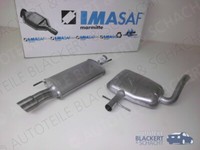 Imasaf Auspuffset Mitteltopf+Endtopf für VW Golf 3+Cabrio 2.0 85Kw|Doppelendrohr