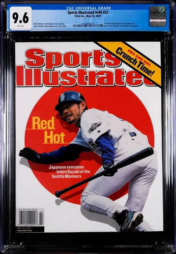 2001 Newsstand Sports Illustrated Baseball Ichiro Suzuki 1st Cover RC CGC 9.6