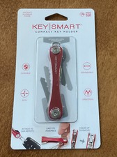 KeySmart - Aluminum Compact Key Holder and Keychain Organizer - Red