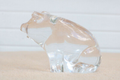 Crystal Pig Oinker Piggy Swine Pork Gift Fun Display Bright Props