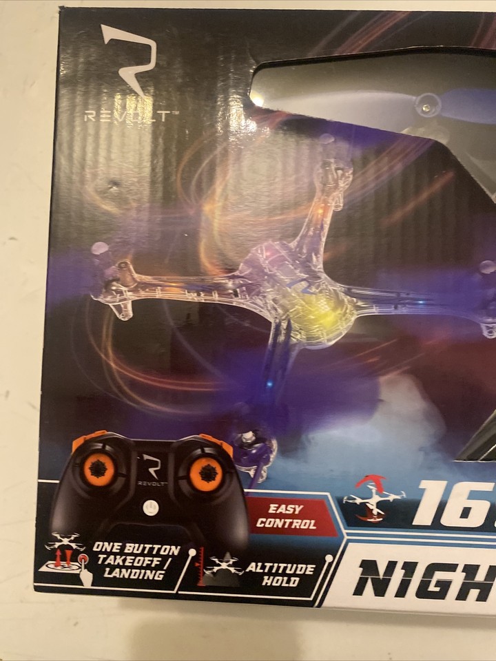REVOLT NIGHT HAWK STUNT DRONE ONE BUTTON TAKE OFF/LANDING AGES 8+ YEARS