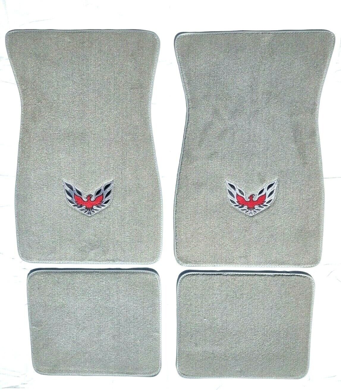 1979 10th Anniv. Firebird Trans Am Silver Carpet Floor Mats w/Logo Fits 1974-81