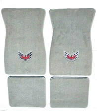 1979 10th Anniv. Firebird Trans Am Silver Carpet Floor Mats w/Logo Fits 1974-81