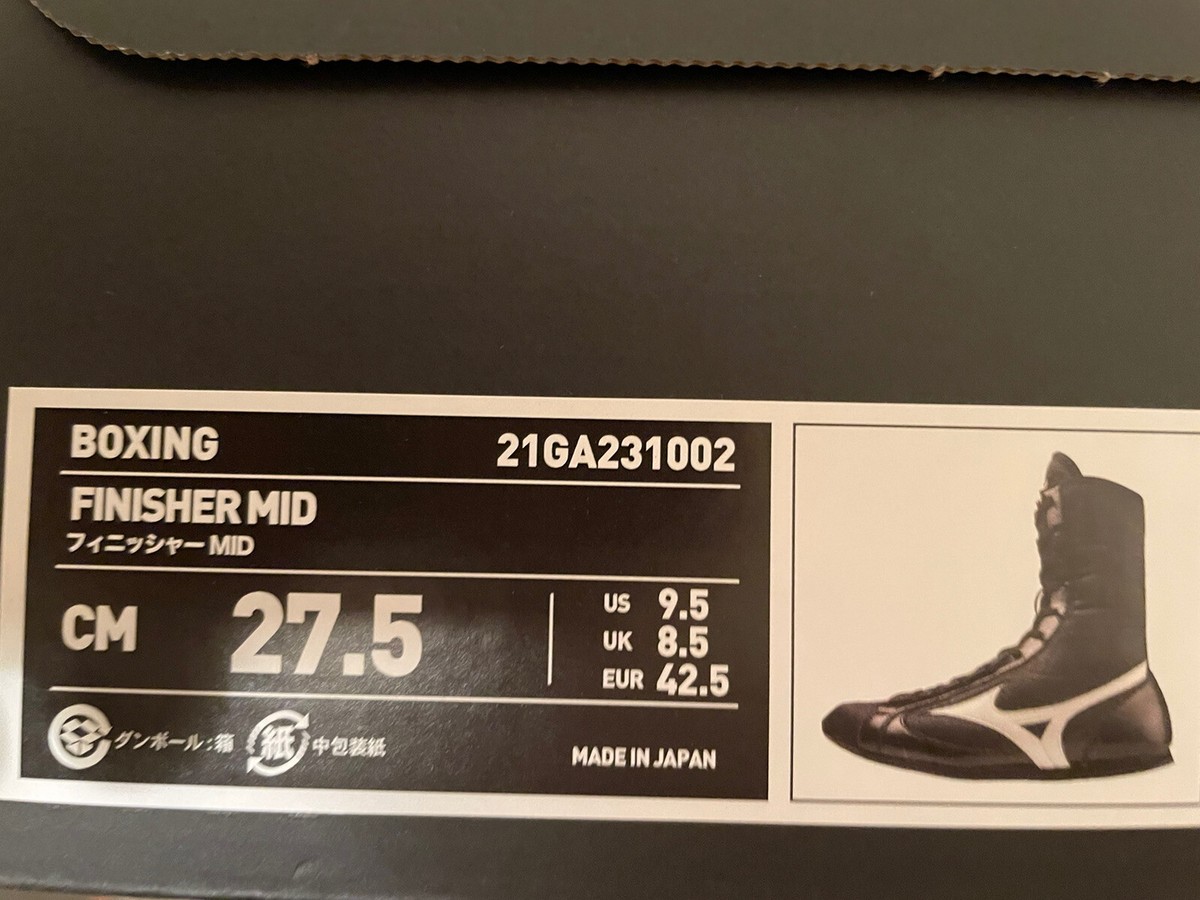 MIZUNO Boxing Shoes Finisher MID (Black x White) us9.5 | eBay