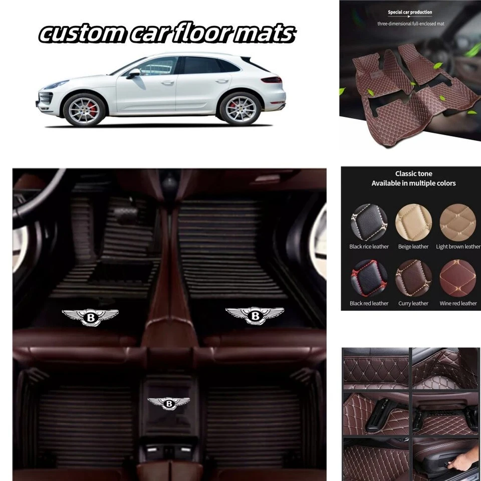 Fit For Bentley Continental GT Car Floor Mats Luxury Custom All Weather Carpets Foto 3 de 4