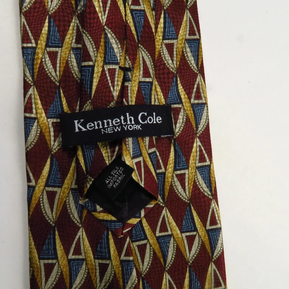 Винтажные геометрические абстрактные паруса Kenneth Cole красное золото синий 56x4 профессиональные - Изображение 3 из 4