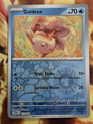 Pokémon TCG Goldeen Scarlet & Violet-151 118/165 Reverse Holo Common