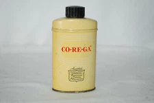 Vintage Tin Corega (Co-re-ga) Dental Denture Adhesive Powder. 1.75 ounces.