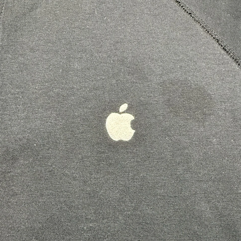 Chaqueta de Empleado Apple Store Para Hombre Pequeña Negra Blanca Logo Cremallera Completa Uniforme Foto 2 de 4