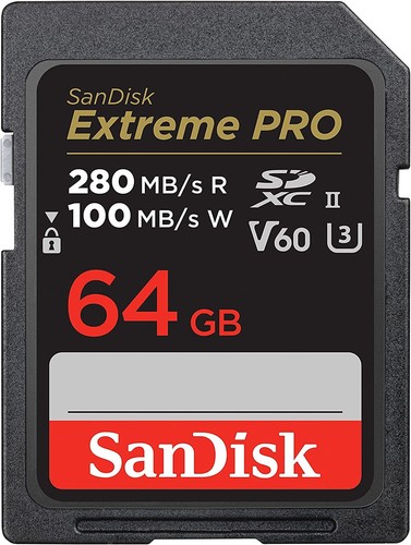SanDisk SDXC Extreme PRO 280MB/s UHS-II Flash Memory Card 64GB 128GB 256GB - Picture 2 of 7