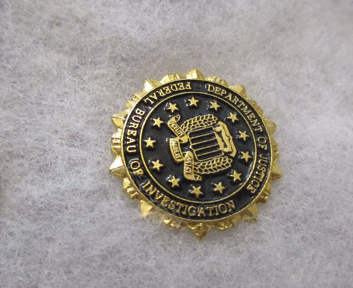 DEPARTMENT OF JUSTICE FEDERAL BUREAU OF INVESTIGATION PIN BLACK GOLD | eBay